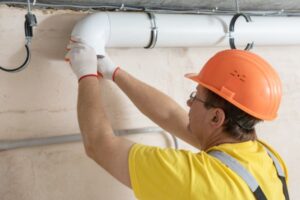 Installing threaded rod and pipe