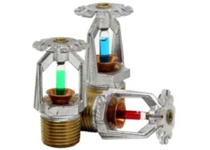 Three fire sprinklers