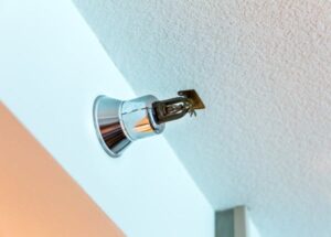 A sidewall fire sprinkler