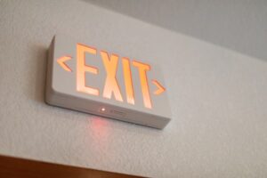 Exit sign