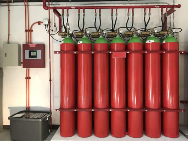 Nitrogen tanks for a sprinkler system