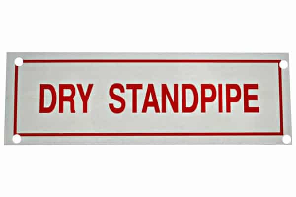 Dry standpipe system sign