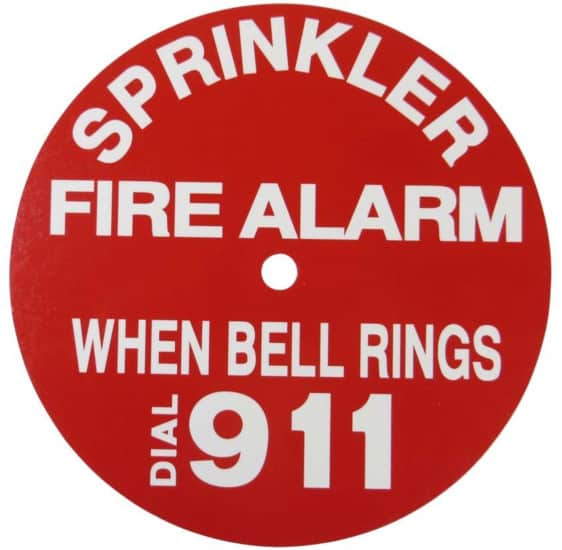 Señal de campana de alarma de incendio