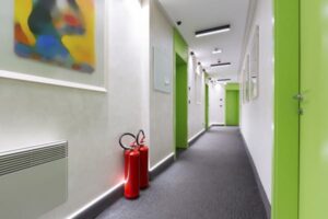 Fire extinguishers that are not ADA compliant