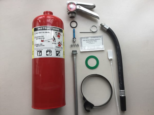 Componentes de extintores