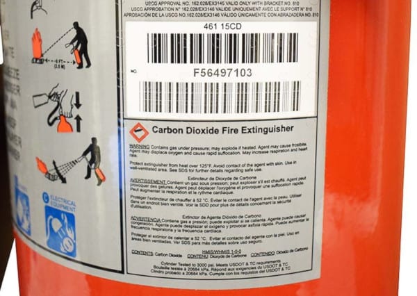 La etiqueta HMIS se puede proteger con un gabinete de extintor de incendios al aire libre